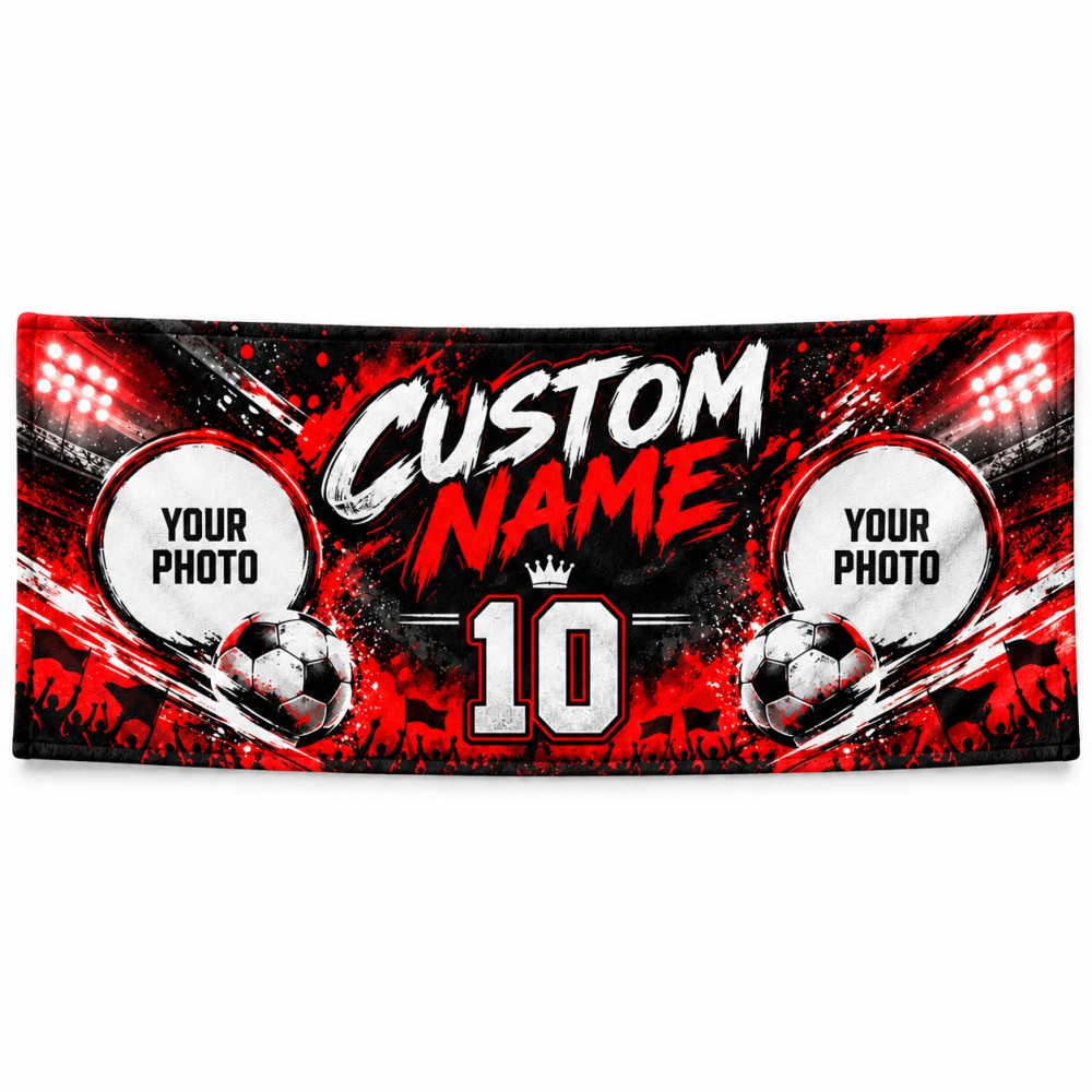 Party Games Name - 1PCS Custom Soccer Fan Towel Personalized